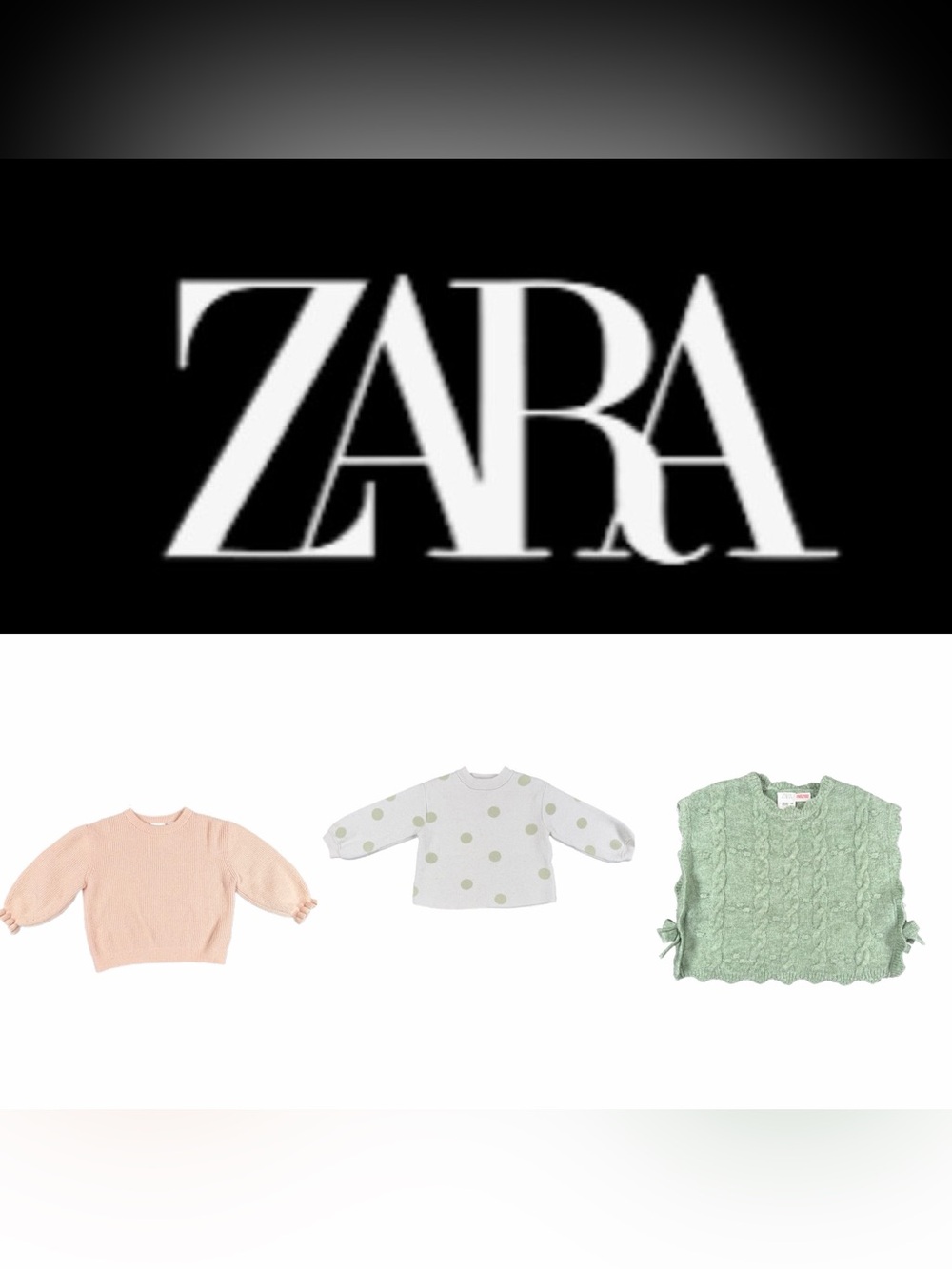 ZARA Baby Girl Sweater Bundle of 3- 18-24M